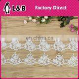 2016 Manufacturer Flower Designs Embroideried Ivory Bridal Lace Trimmings,embroidered Bridal Lace Trim thumbnail-1