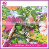 Floral Digital Print Cotton Silk Colorful Silk Blend Cotton Fabric Silk Fashion Fabric for Lady Dress thumbnail-2