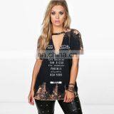 Hot Sell Beach Summer Casual Washed Printed Women t Shirt thumbnail-1