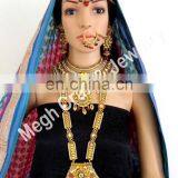 Wedding Wear Jewellery-Gold Plated Bridal Necklace Set-Designer Costume Jewelry-2015 Bridal Jewellery Set thumbnail-1