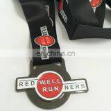 Black Nickel Plating Medal With Custom Wording Logo and Custom Medal Ribbon for Sport Events thumbnail-2
