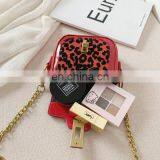 2020 Spring PU Leather Cross Body Handbag for Kids Girl Fashion Children Girl Leopard One-Shoulder Chain Bags thumbnail-5