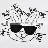 Футболки для мальчиков и девочек с изображением кролика на тему Пасхи 2019 года, хлопчатобумажные футболки thumbnail-6