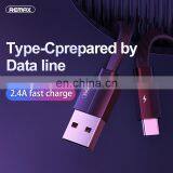 Remax 2.1A Aluminum Alloy 1M 2M Mobile Data Micro Cable Usb Type c to Usb Cable For Lightning to Usb Cable Mfi thumbnail-1