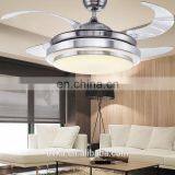 Factory Direct Living Room Restaurant Bedroom Silver LED Fan Lights Modern Minimalist Chandelier Ceiling Fan Light thumbnail-3