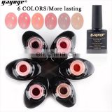 Gel colors factory 6 colors color uv gel nail polish nude series jelly gel polish 10ml private label