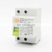 Durable New Design High Quality Matis 3 Pole Rccb 2p 4p 10a 20a 40a ML60-B Type b Rccb Air Circuit Breaker