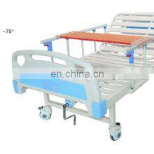 High Quality and Cheap ABS Head Folding Single Crank Dual Function Hospital Bed thumbnail-4