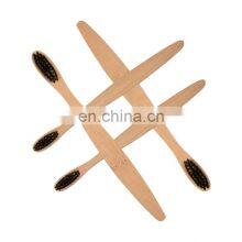 Wholesale Eco Friendly OME Logo Toothbrush Charcoal Bamboo Plant Based Bristle for Travel thumbnail-1