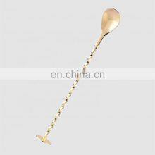 Factory Direct Small Stainless Steel Cocktail Gold Mixing Spoon