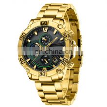 NIBOSI Mens Fashion Casual Quartz Chronograph Watches Fashion Luminous Stainless Steel Band Wristwatches for Men Custom 2524