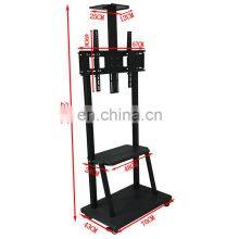 Thickness Strong Movable Adjustable Shelf Mobile LCD LED TV Cart Rolling Trolley tv Table Stands for tv