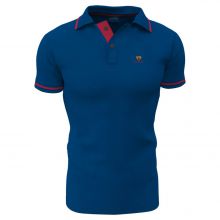 polyester high quality custom polo shirts with blue color