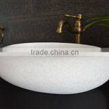 Best Quality Indoor Natural Crystal White Stone Bathroom Sink thumbnail-4