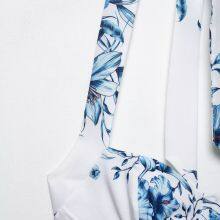 2025 Spring New Women's Printed Slimming and Slimming Casual Hanging Neck Elegant Dress for Women thumbnail-4