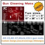 2016 New Design Custom AR-15,AK47,Glcok,1911 Gun Cleaning Mat,gun Mat for Rifle & Pistol Preparing And Cleaning Quality Choice