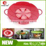 24cm Flower Durable Food Grade Silicone Pot Lid/spill Stopper Lid/cover