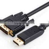Golden Plated Thunderbolt DP Male to DVI Female Cable 2M