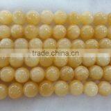 Soft Yellow Jade Round Beads,8mm Round Gemstone Beads thumbnail-1