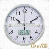 Plastic Wall Clock With Hygrothermograph thumbnail-1