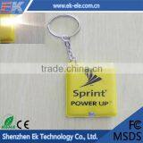 New Design Fashion Low Price Bright Yellow Logo Keychain