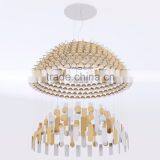 Modern Chrome Finished Bowl Shaped Pendant Chandelier thumbnail-3