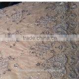 Hot Sell Cheap Taping Embroidery Polyester Mesh Fabric for Lady Dress thumbnail-2