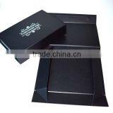 High End Matte Black Magnetic Closure Folding Gift Box thumbnail-1