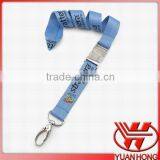 Fashion Silkscreem Flat Lanyard With Metal Hook and Metal Buckle