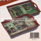 Kaifeng Hot Sell Bean Bag Wooden Lap Tray With Cushion With Handle