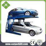 Two Level 2 Post Tilt Parking Lift/ Double Stack Parking System/ Hydraulic Car Park Lift thumbnail-4