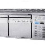 Commercial 304 Stainless Steel Pizza Workbench/pizza Refrigerator With 2 or 3doors/ Refrigerated Salad Bar