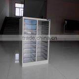 small parts cabinet with plastic box