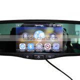 Rearview mirror gps android 5 inch with rear view camera DVR radar detector