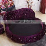 High Quality King Size Crystal Round Bed on Sale R3 thumbnail-4