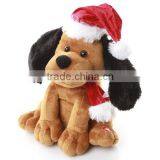 2015 Hot Sale Chrismas Toy for Gifts/ Christmas Dog Plush Toy/Plush Dog With Santa Hats thumbnail-2