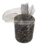 Animal Printed Fabric Leopard Patterned Tulle 100% Polyester DIY Decoration Material 6 Inch * 100 Yards Tulle Roll Spool thumbnail-1
