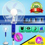 Lithium Battery Operated Appliances Fashion Solar Fan Icy Breeze14 Inch Wall Fan thumbnail-3