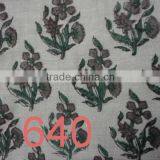 RTC-3 Flower Printed Fabric Block Printed Cotton Fabric Sanganeri Printed Fabric
