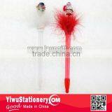Popular Multi Characters Hand Craft Feather Christmas Pen