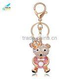 Custom Made Alloy Opal Crystal Doll Bears Keychain thumbnail-4
