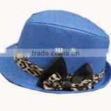 Blue Attractive Feminie Papyrus Sun Protection Hat thumbnail-1