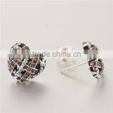 Latest Artificial Sterling Knot Earrings With Red Zircon For Sale thumbnail-2