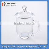 LongRun 340ml classcial design meeting water glass tea cups with lid factory supply