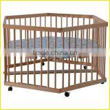 CE Standard Baby Wooden Bed Wooden Rail Playard thumbnail-1