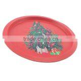 Custom Logo Beautiful Metal Tin Plate Round Bread Tin Tray thumbnail-2