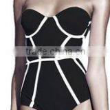 BSC100 Hot Sale Women Sexy Pretty One Piece Printing Skirt Bikini Swimwear thumbnail-2