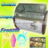 Gelato Display Freezer With the 20 Trays