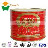 15119 2200g round metal tin tomato paste can 2200gX6tins