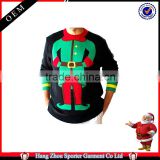 16FZCS63 knitting elf holiday pullover christmas sweater novelty